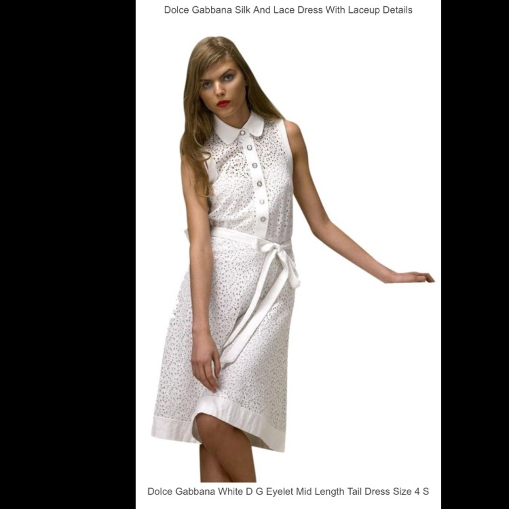 Dolce Gabbana D&G label white lace dress - Picture 5 of 7